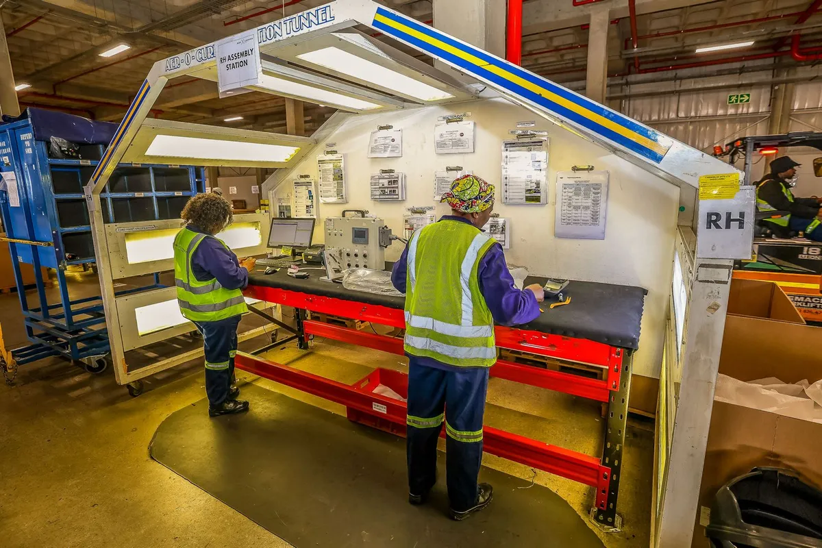 Controlled automotive component inspection and preparation workstation